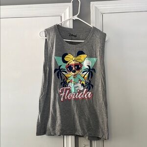 Disney Gray Tank Top with Minnie Graphic